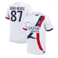 Camiseta Paris Saint-Germain Joao Neves #87 Visitante Equipación 2024-25 manga corta